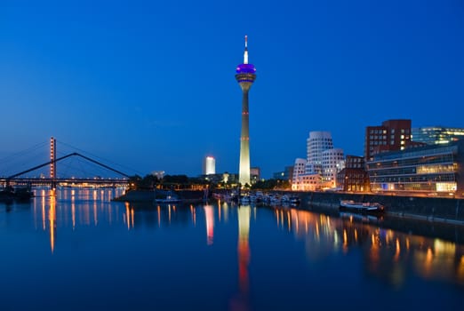 Düsseldorf Skyline at the Blue Hour