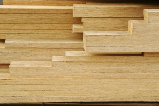 Abstract Stack of Construction Wood