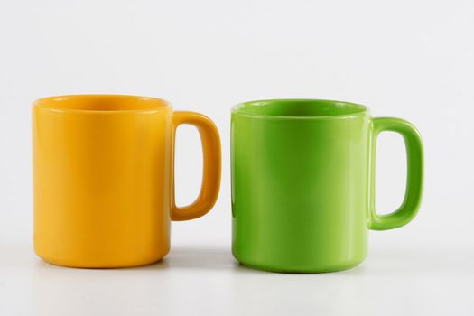 Yellow and green cup