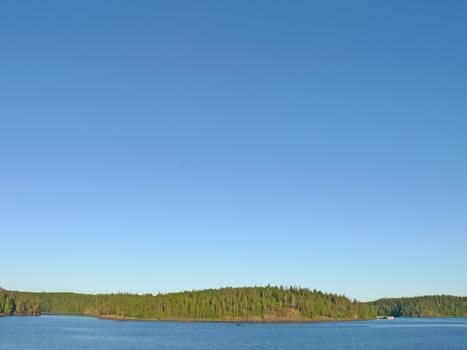 Landscape of island Valaam on Ladoga lake