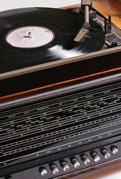 BLACK vinyl disk, plate for gramophone