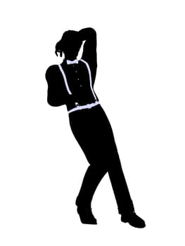 Male business silhouette illustration on a white background