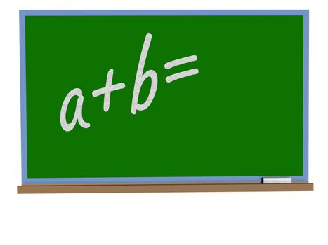 Blackboard with chalk on a white background