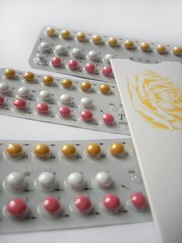 Some medical hormonal tablets