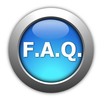 faq button isolated on a white background