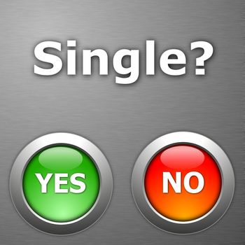 single and yes no botton on metal