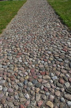 Boulevard from stones 