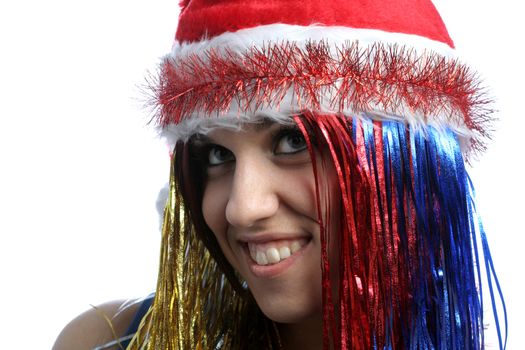 christmas girl, isolated on white