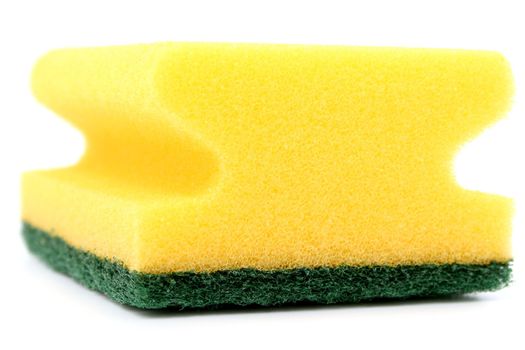 Sponge for washing utensils, on a white background 