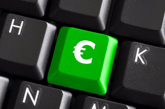 euro money symbol showing finance or financial business concept