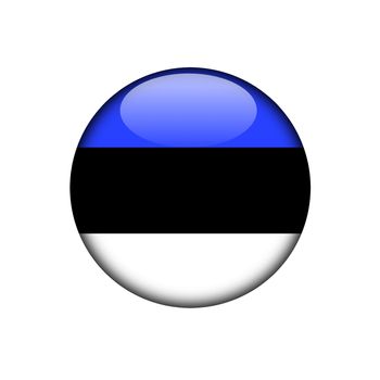 estonia button flag sign or badge for website