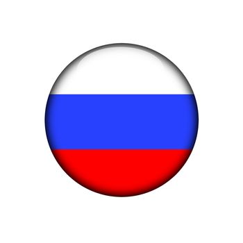 russia button flag sign or badge for website