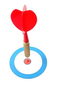 successful dart arrow hit the target or the objective or goal