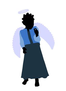 Nativity art illustration silhouette on a white background
