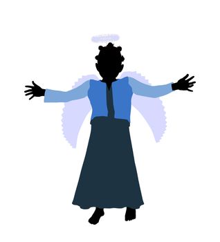 Nativity art illustration silhouette on a white background