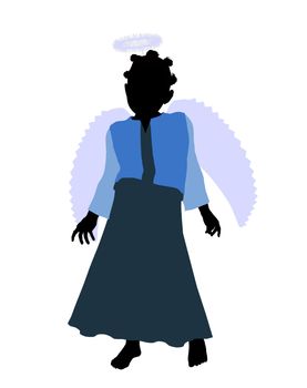 Nativity art illustration silhouette on a white background