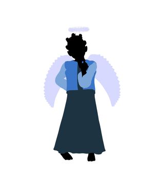 Nativity art illustration silhouette on a white background