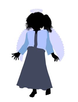 Nativity art illustration silhouette on a white background