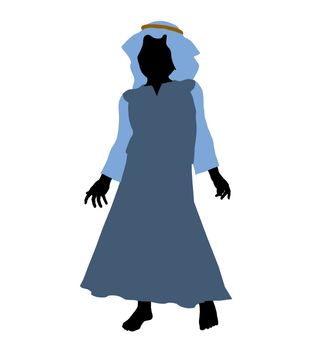 Nativity art illustration silhouette on a white background
