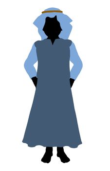 Nativity art illustration silhouette on a white background