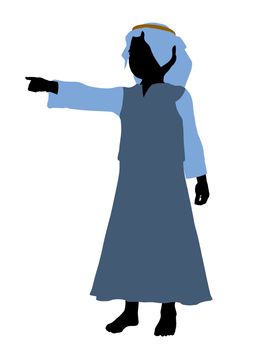 Nativity art illustration silhouette on a white background