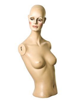 Feminine mannequin isolated on white background