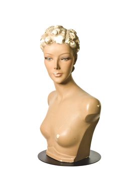 Feminine mannequin isolated on white background