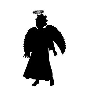 Nativity art illustration silhouette on a white background