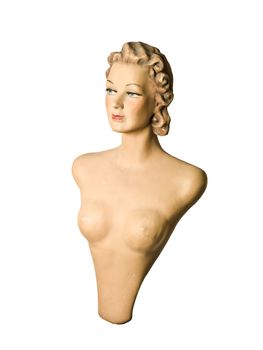 Feminine mannequin isolated on white background