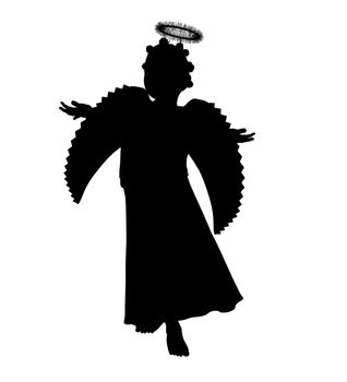 Nativity art illustration silhouette on a white background