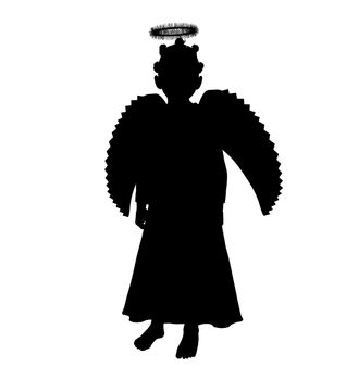 Nativity art illustration silhouette on a white background