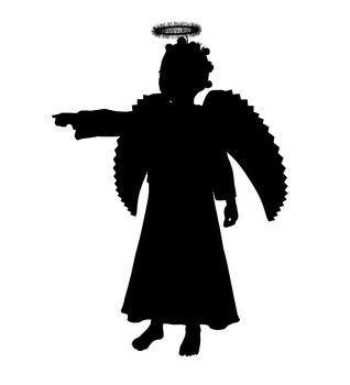 Nativity art illustration silhouette on a white background