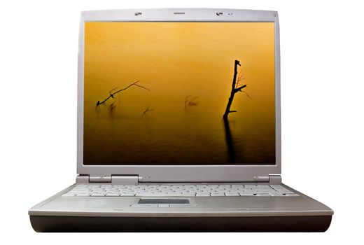 image of an opened laptop with the screen ready to edit
