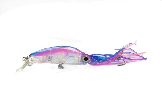 colorfull fishing lure with treble hooks