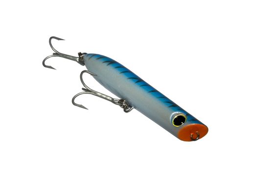 colorfull fishing lure with treble hooks