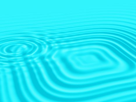 Unusual square ripple on liquid surface such as a swimming pool