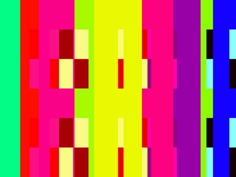 Colourful abstract vertical stripes and bars with smaller rectangles