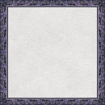 Square baroque frame with watercolor paper background