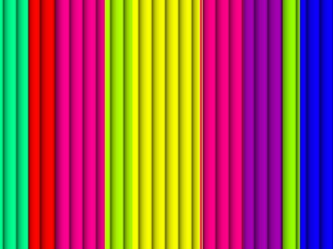 Colourful abstract vertical stripes and bars overlaid with colour
