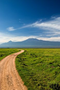 View from Mount Kilimanjaro from Amboseli National Park in Kenya