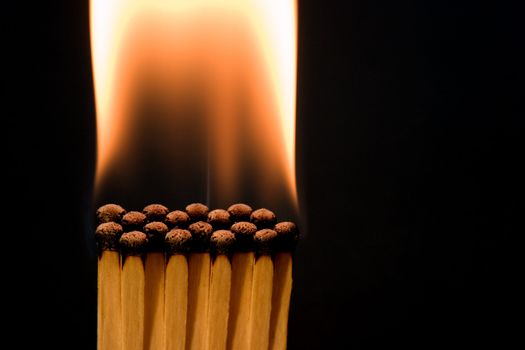 Matches burned after chain reaction