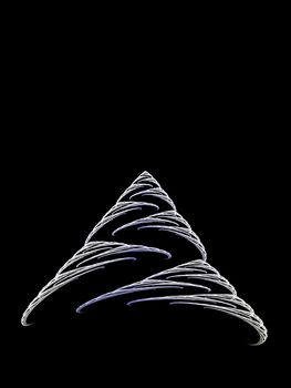 Abstract Christmas tree concept against dark copyspace