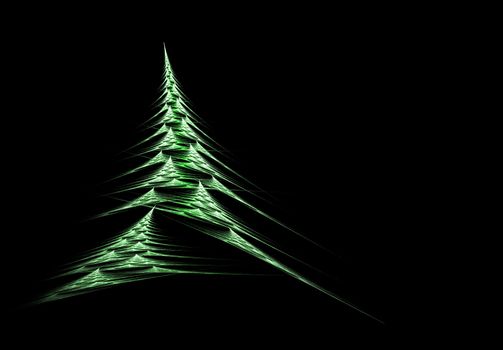 Abstract Christmas tree concept against dark copyspace