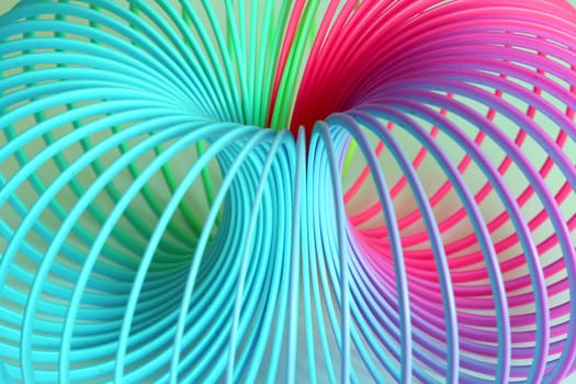 Close up of slinky toy