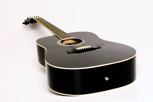 Acoustic Guitar on White Backgroud