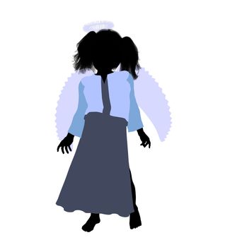 Nativity art illustration silhouette on a white background