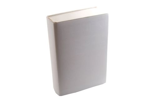 empty and blank book isolated on white background