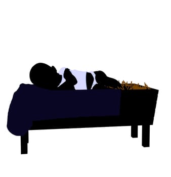 Baby art illustration silhouette on a white background