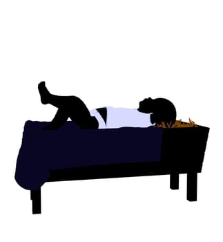 Baby art illustration silhouette on a white background