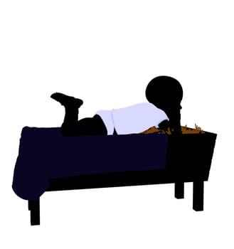 Baby art illustration silhouette on a white background